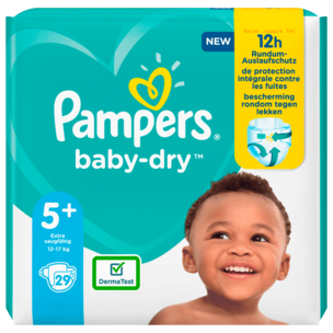Pampers Baby-Dry Windeln Gr.5+ 12-17kg 29 Stück